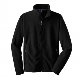 black fleece jacket